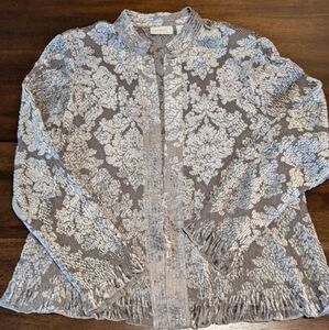 Chico's Velvet Taupe Jacket Blazer